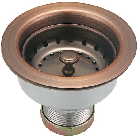 Olympia Faucets Stainless Steel Double Cup Basket Strainer in Oil Rubbed Bronze ACS-300400-ORB